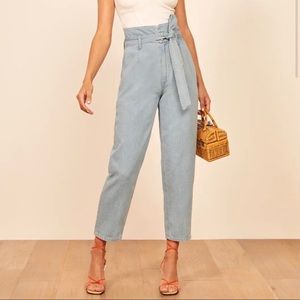 Reformation Super High Rise Cinch Jean Palawan Size; 29